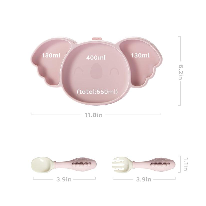 Bc Babycare Koala Silicone Divided Plate Set