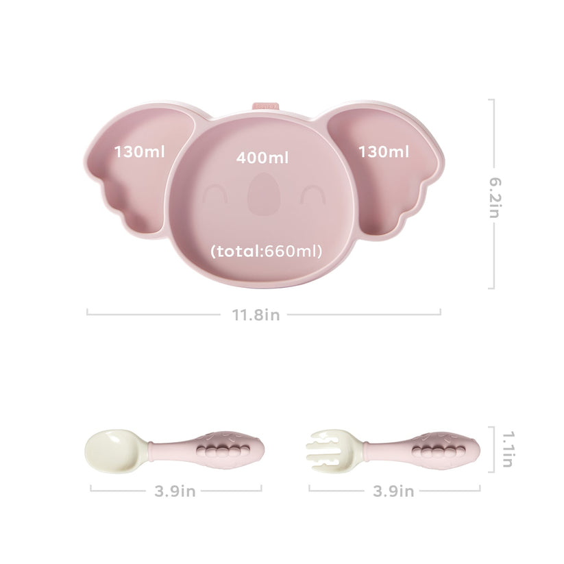 Bc Babycare Koala Silicone Divided Plate Set