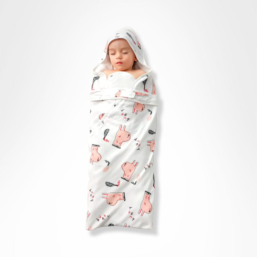 Bc Babycare Muslin Hooded Swaddle Blanket